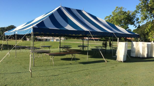the Palms golf club event tent